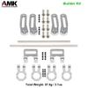 AMK Adjustable 1/10 Scale Bumper Mount Front Rear, Metal Bumper Kit with Modular Fairlead D-Ring Tow Strap for RC Crawler Axial SCX10 Element Enduro Gen7 Gen8 TRX6 TRX4 Upgrades (Silver) view 3