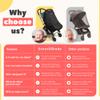 SnoozeShade Plus Extra, Stroller Sun Shade, Mosquito Net for 6m+ Babies, Blocks 99% of UV (UPF 50+) Universal Fit Blackout Sleep Cover with Peekaboo Window, Breathable Mesh Canopy for Single Strollers view 3