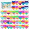 57PCS Kids Party Favors Fidget Toys Bulk Its Birthday Party Favors for Toddlers Adult, Small Classroom Prizes Box Fidgets Toys for Kids, Goodie Bag Stuffers, Treasure Chest, Pop Fidget Keychain view 1