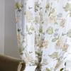 Vintage Rural Style 52 Wide Living Room Sheer Curtains Burnt-Out Peony Flower Floral Tulle view 1