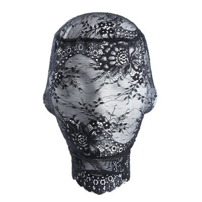 Aiffort 1Pcs Halloween Black Lace Mask Lace Skin Mask Full Face Mask for Halloween Christmas Party Cosplay Costume Props