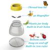 Bug Viewer for Kids 3X Magnifying Insect Observation Kit Built-in 7cm Ruler with 2 Slant Tweezers Bug Jar Catcher Cage for Kids Science Nature Exploration (2Pack Yellow) view 2