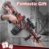 Large Gel Splat Blaster with Drum, 2 Modes Automatic and Manual Gel Splatter Blaster, Electric Splat Blaster with Goggles Red view 3