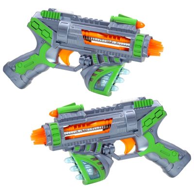 Kidplokio 2-Pack Sonic Space Blaster Toy Gun with Flashing Lights and Sounds