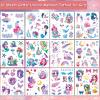 Hohamn Glitter Temporary Tattoos for Girls - 120+ Styles Mermaid Fake Tattoos for Girls Kids Birthday Party Supplies Favors, Baby Shower view 2