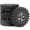 HOBBYSOUL Soft Sticky 61mm 1.0 Tires & Heavy 1.0 Wheels Rims for RC Crawler 1/24 Axial AX24 SCX24 FMS FCX24 1/18 TRX4M Upgrade view 1