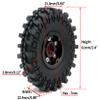 HOBBYSOUL Soft Sticky 61mm 1.0 Tires & Heavy 1.0 Wheels Rims for RC Crawler 1/24 Axial AX24 SCX24 FMS FCX24 1/18 TRX4M Upgrade view 2