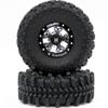 HOBBYSOUL Soft Sticky 61mm 1.0 Tires & Heavy 1.0 Wheels Rims for RC Crawler 1/24 Axial AX24 SCX24 FMS FCX24 1/18 TRX4M Upgrade view 3