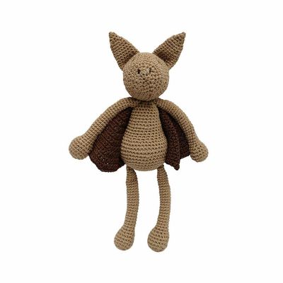 Brown Bat Crochet Doll Handmade Amigurumi Plush Toy VAC