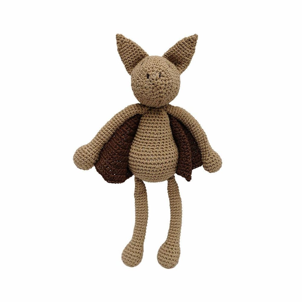 Brown Bat Crochet Doll Handmade Amigurumi Plush Toy VAC