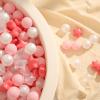 TRENDPLAY Star Ball Pit Balls 200 for Toddlers - Pink Ball Pit Ball Shapes for Boys Girls Fun, Birthday Party, Christmas Decoration, Cream Colors Pink+Pearl White view 2