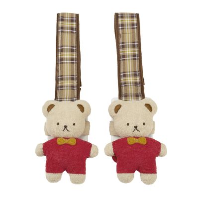 Miki House 16-1652-498 Blanket Clip, Bear, Stroller Clip, Blanket, Slip Prevention, Set of 2, Made in Japan, Boys and Girls, Baby, Kids, Children's Clothes, Beige