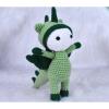Boy in Flying Dinosaur Outfit Crochet Doll Handmade Amigurumi Plush Toy VAC view 3