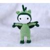 Boy in Flying Dinosaur Outfit Crochet Doll Handmade Amigurumi Plush Toy VAC view 4