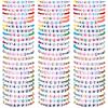 Ecation 96 Pcs Beaded Friendship Bracelets Bulk Inspirational Stretch Bracelets Y2k Colorful Cute Adjustable Jewelry for Rainbow Women Carnival Music Party Favors Friend Gifts(Classic) view 1