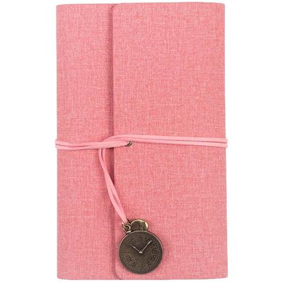 Reusable Sticker Book Sticker Book Collecting Album Won't Harm Stickers 7.4" X 4.6" Sticker Books for Kids Ages 4-8 PU Synthetic Leather Cover 6-Hole (Pink)