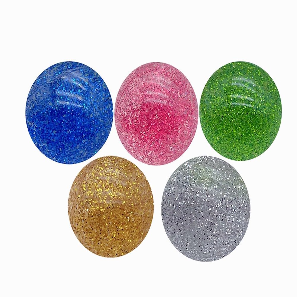 Kikeep Large Bouncy Ball 45mm for Kids Glitter Bounce Balls Party Favors Super Bouncy Balls Gift for Kids Rubber Super Bounce Ball Large for Birthday Prizes Gifts (5)