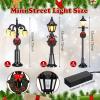 Baquler 12 Pcs Christmas Lamp Post Accessories - Mini Christmas Village Street Lights, Miniature Street Lamp Dollhouse Streetlight Models, Decorative for DIY Pathway, 3 Styles view 3