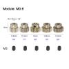 uxcell M0.6 Pinion Gear Set 3.175mm (1/8") Shaft 16T 17T 18T 19T 20T Aluminum Alloy Motor Gears with Step for 1/10 RC Car (5pcs) view 2