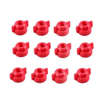 12PCS Spray Nozzle Quick-Release Hollow Round/Flat Cap High-Pressure Sprinkler Head for RC Plant Agriculture UAV Drone Drone Parts (Color : for 1024 Flat Cap red)