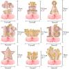 9Pcs 18th Birthday Decorations Pink Rose Gold Honeycomb Centerpieces for Girls,Happy 18th Birthday Table Centerpieces Party Supplies,Eighteen Year Old Birthday Table Toppers Decor view 2