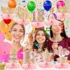 9Pcs 18th Birthday Decorations Pink Rose Gold Honeycomb Centerpieces for Girls,Happy 18th Birthday Table Centerpieces Party Supplies,Eighteen Year Old Birthday Table Toppers Decor view 3