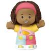 Fisher-Price Little-People Figure - HJW71 ~ African-American Girl Figure Wearing Colorful Overalls and Pink Headband ~ Works Great with Any Little-People Playset view 1