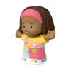 Fisher-Price Little-People Figure - HJW71 ~ African-American Girl Figure Wearing Colorful Overalls and Pink Headband ~ Works Great with Any Little-People Playset view 2