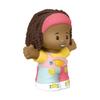 Fisher-Price Little-People Figure - HJW71 ~ African-American Girl Figure Wearing Colorful Overalls and Pink Headband ~ Works Great with Any Little-People Playset view 3