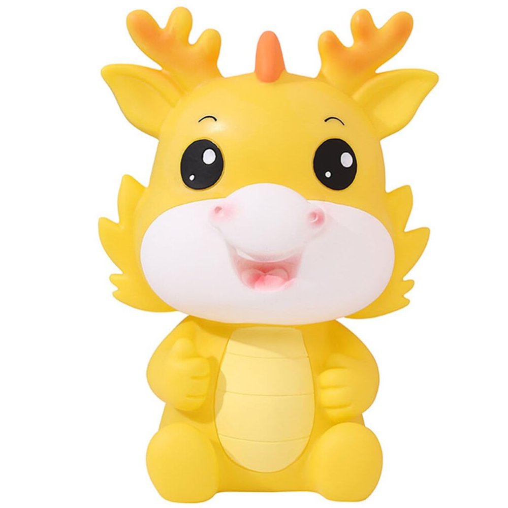 ABOOFAN Cartoon Dragon Piggy Bank Unbreakable Decorative Container for Desktop Shape Savings Pot for Year Birthday and