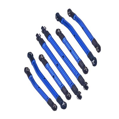 Aluminum 6061-T6 High Clearance Adjustable Link Set for Traxxas 1:18 TRX4M K10 High Trail Crawler 97064-1 Upgrade Parts - Blue