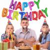 Happy Birthday Banner - 16 Inch Multi Color Mylar Foil Letters, Sign Balloons for Party Decorations Supplies view 4