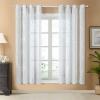 Iuokuby Modern Simple Style Branch Pattern Embroidery 52 Wide Sheer Curtains Drapes Fabic Gormmet for Living Room Bedroom Kitchen(1 Panel, W 52 x L 63 inch, White Gormmet) view 4