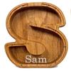 Personalized Name Wood Piggy Bank Gift Coin Bank, Laser Engraved Name 26 English Letters DIY DecorPractical Gifts for Birthday, Christmas (S.) view 3