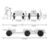 TimMee Combat Patrol Willys & Artillery - White 4pc Playset USA Made view 2