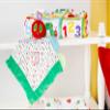 The Very Hungry Caterpillar Snuggle Blanket with Rattle and Crinkle, Green with Colorful Dot, 10 inch Square view 3