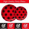 96Pcs Ladybug Plates and Napkins Party Supplies, LadybugThemed Tableware Set, Cute Disposable Dinnerware for Birthday Dessert Tea Party Decoration, 24 Guests view 4