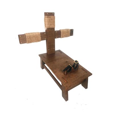 1/6 wooden torture tool chair, tiger stool model, soldier female figure scene accessories, scenery and photo props,for 12 inch Figure