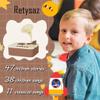 Retysaz Kids Phonograph with 96 Cards, Story Music Player for Kids 3-12 Musical Sensory Toy for boy Girl,Toddler Pre-Kindergarten Toy Early Childhood Education Birthday(Brown) view 3