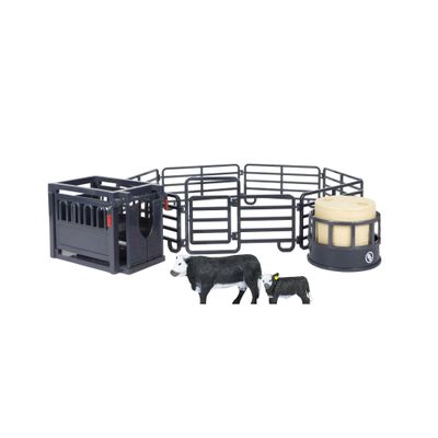 Big Country Toys 6666 Ranch Black Angus Ranch Set Realistic Ranch Playset with Cattle, Accessories & Farm Fun