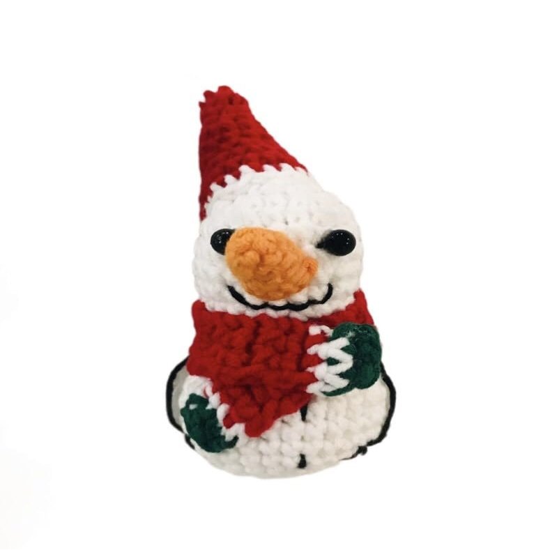 Christmas Hanging Xmas Tree Snowman Laurel Wreath Crochet Doll Handmade Amigurumi Plush Toy VAC (Snow man)
