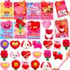 28 Pack Valentines Day Gifts for Kids Classroom School , Mochi Squishy with Valentines Day Cards , Kawaii Squeeze Stress Relief Fidget Toys Valentines Party Favors Exchange Prizes Toddlers Boys Girls view 1