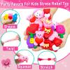 28 Pack Valentines Day Gifts for Kids Classroom School , Mochi Squishy with Valentines Day Cards , Kawaii Squeeze Stress Relief Fidget Toys Valentines Party Favors Exchange Prizes Toddlers Boys Girls view 4