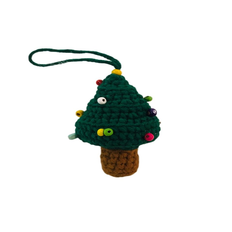 Christmas Hanging Xmas Tree Snowman Laurel Wreath Crochet Doll Handmade Amigurumi Plush Toy VAC (Xmas Tree)