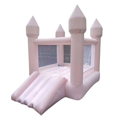 1.8 * 2m Inflatable Bounce House for Toddlers 1-3 Kids Pink Castle Party Bounce House with Slide for Outdoor and Indoor