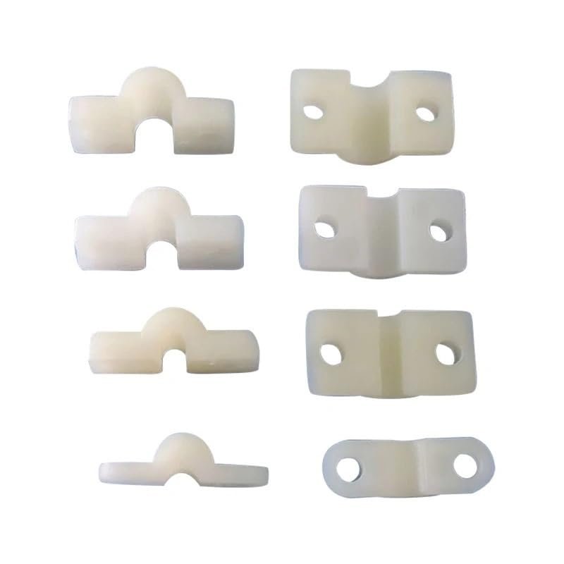 BrewJa 20 Pcs Gear Plates Undercarriage Mounting Strap Saddle Clamp for RC Airplanes Parts Electric Planes Foam Model Accessories (Color : 20 pcs for 4mm Wire)