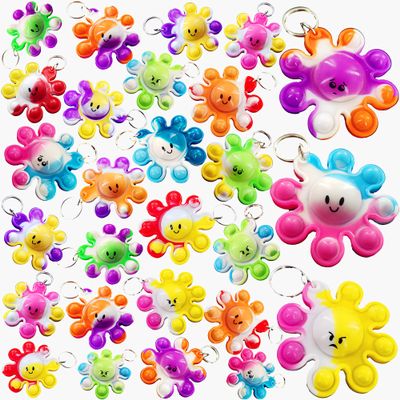 100 Packs Bulk Octopus Mini Pop Keychain for Teens and Kids,Sea Animal Party,Birthday Party Favors Supplies Classroom Summer Student Prizes Gifts