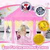 CUBNBUD Princess Tent for Girls Age 4-7 with Star Lights, Kids Play Tent for Girls Indoor, Castle Playhouse Tent for Toddlers, Pink Princess Toy Tent 55x53 inch view 3