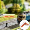 Didiseaon 4pcs Miniature Dollhouse City Bus Station Model Ornament for Landscape Decoration Realistic Train Platform Props for Photography and Creative Displays view 2
