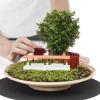 Didiseaon 4pcs Miniature Dollhouse City Bus Station Model Ornament for Landscape Decoration Realistic Train Platform Props for Photography and Creative Displays view 4